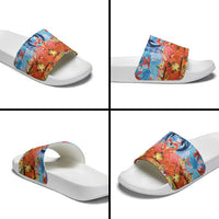 Hawaiian Love-Couple Dolphins and Flamingos Slide Sandals LT03 - Polynesian Pride