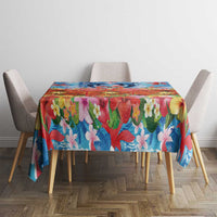 Hawaiian Love-Couple Dolphins and Flamingos Tablecloth LT03 - Polynesian Pride