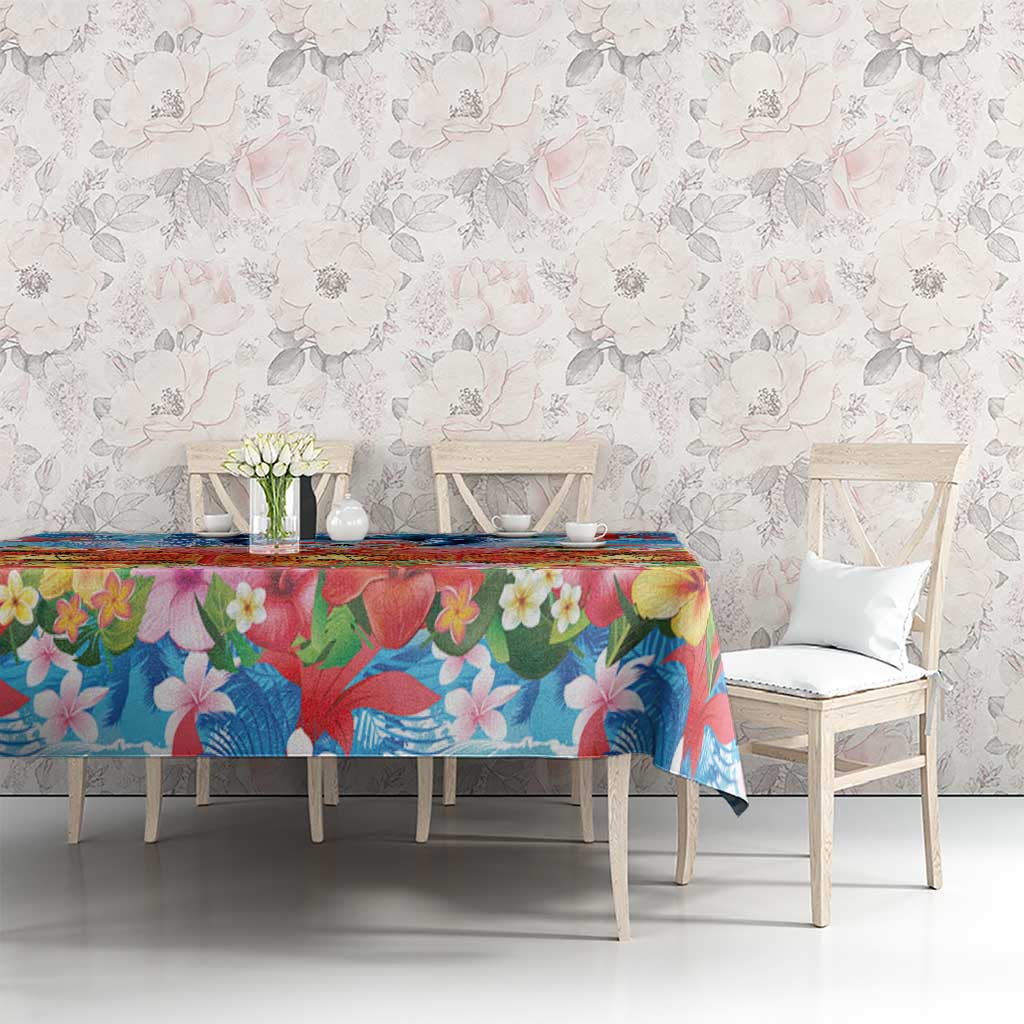 Hawaiian Love-Couple Dolphins and Flamingos Tablecloth LT03 - Polynesian Pride