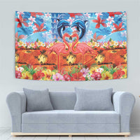 Hawaiian Love-Couple Dolphins and Flamingos Tapestry LT03 - Polynesian Pride