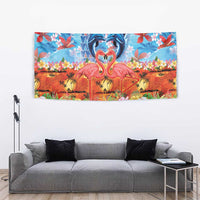 Hawaiian Love-Couple Dolphins and Flamingos Tapestry LT03 - Polynesian Pride
