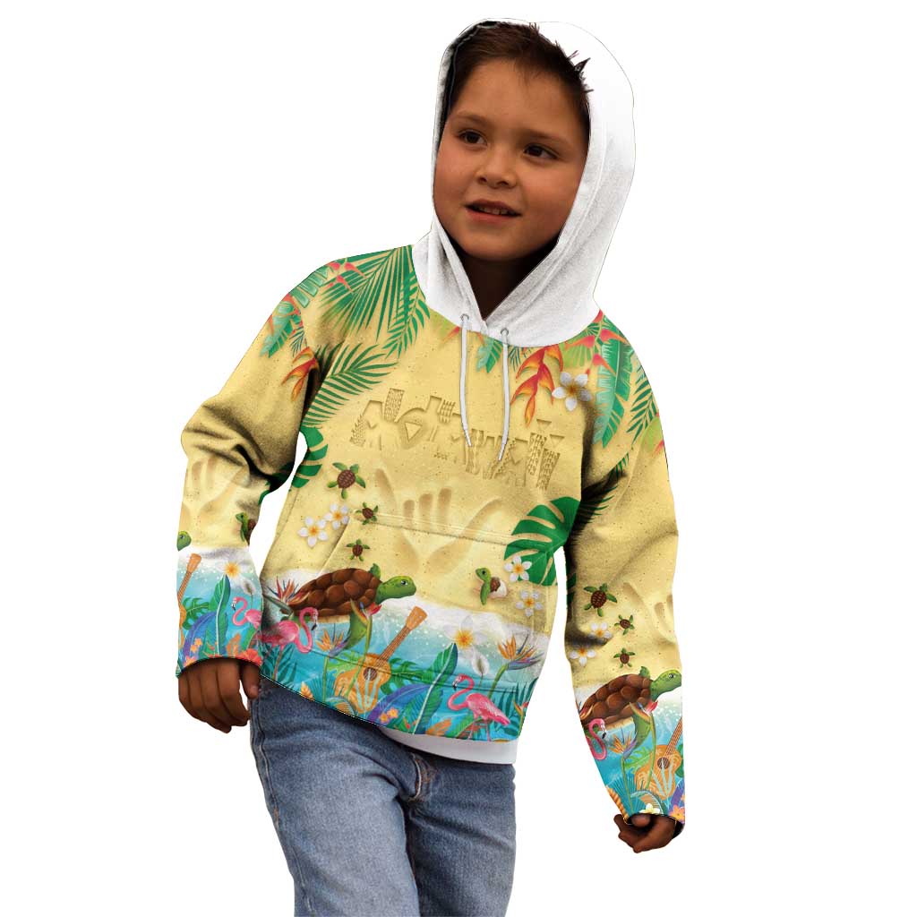 Hawaiian Alohawaii Kid Hoodie Tropical Plants and Animals on The Beach LT03 - Polynesian Pride