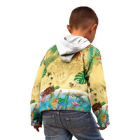 Hawaiian Alohawaii Kid Hoodie Tropical Plants and Animals on The Beach LT03 - Polynesian Pride