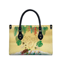 Hawaiian Alohawaii Leather Bag Tropical Plants and Animals on The Beach LT03 - Polynesian Pride