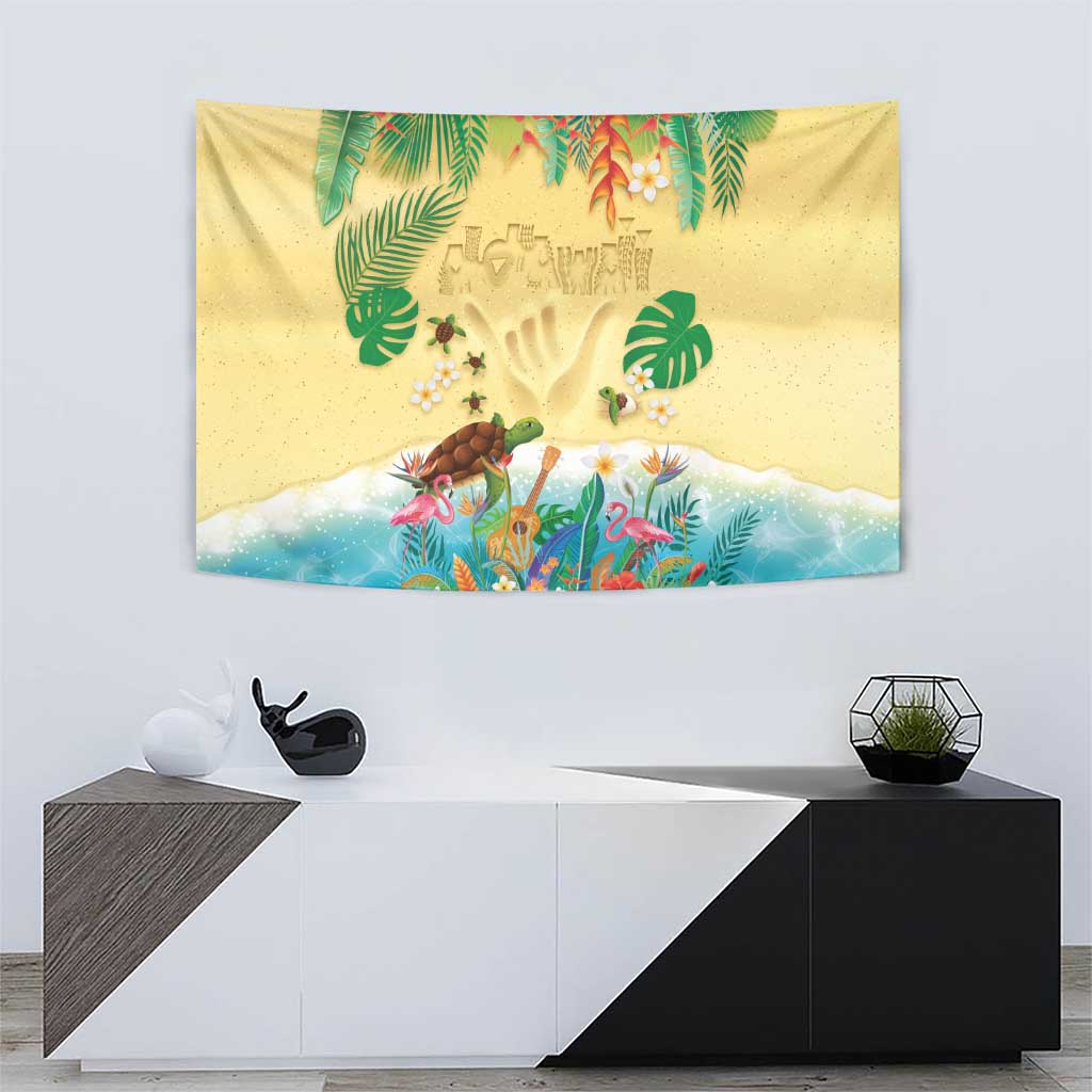 Hawaiian Alohawaii Tapestry Tropical Plants and Animals on The Beach LT03 - Polynesian Pride