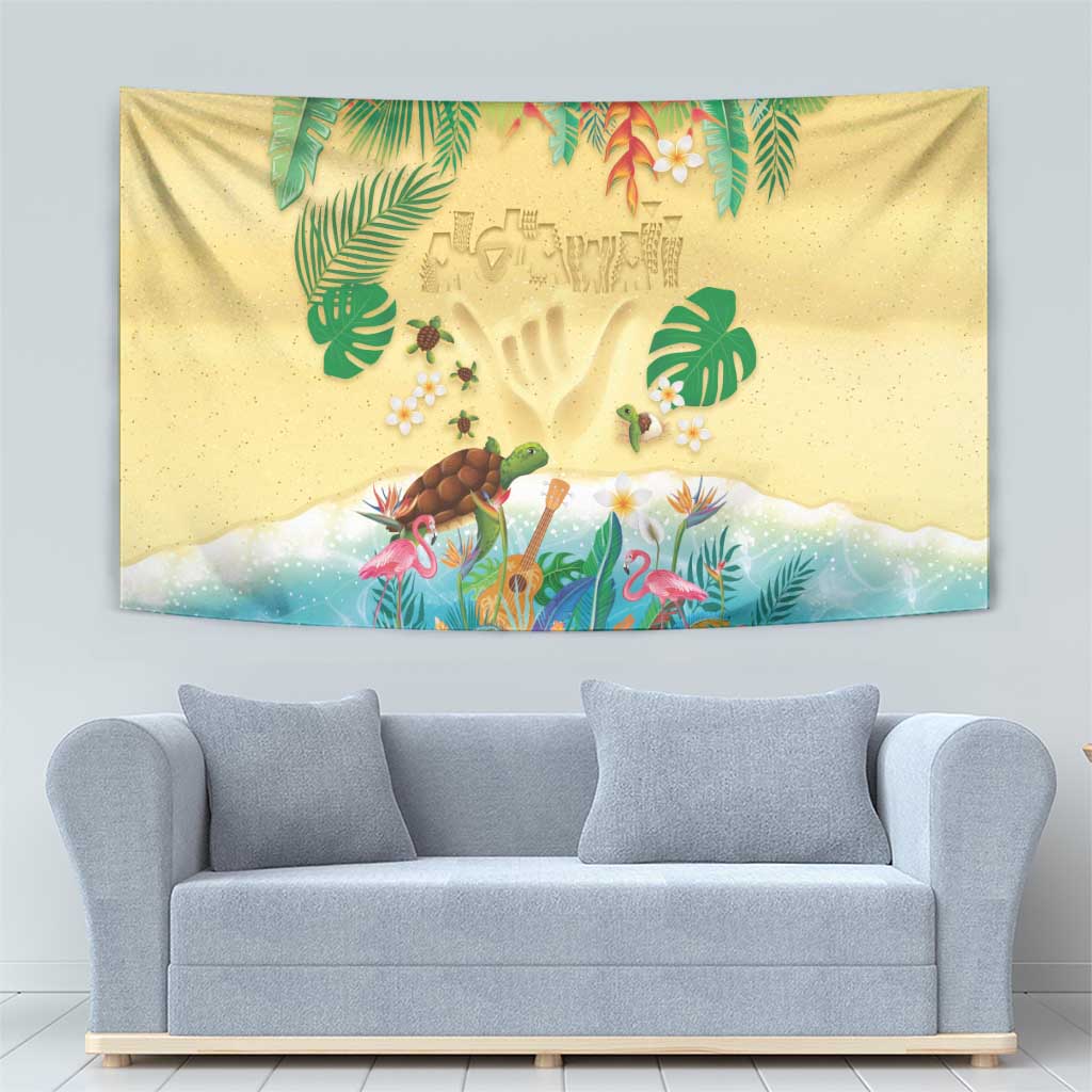 Hawaiian Alohawaii Tapestry Tropical Plants and Animals on The Beach LT03 - Polynesian Pride