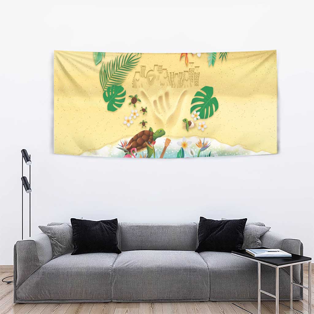 Hawaiian Alohawaii Tapestry Tropical Plants and Animals on The Beach LT03 - Polynesian Pride
