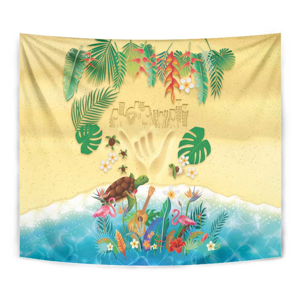 Hawaiian Alohawaii Tapestry Tropical Plants and Animals on The Beach LT03 - Polynesian Pride