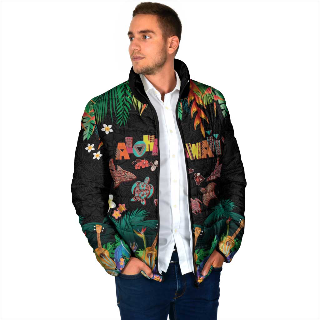 Hawaiian Alohawaii Padded Jacket Tribal Sea Animals Tattoo and Tropical Plants LT03 - Polynesian Pride