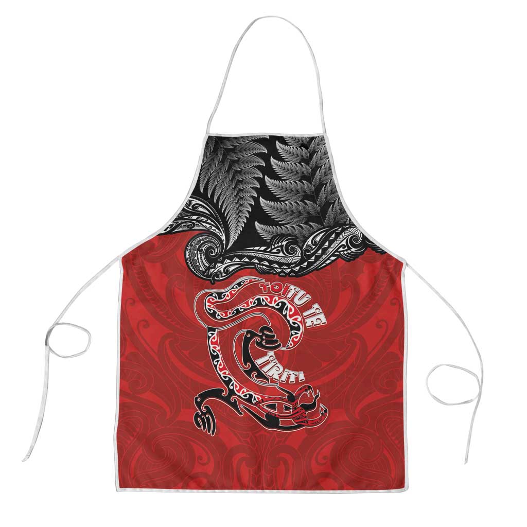 Aotearoa Toitu Te Tiriti Apron Taniwha Tribal Motifs LT03 Multicolor - Polynesian Pride