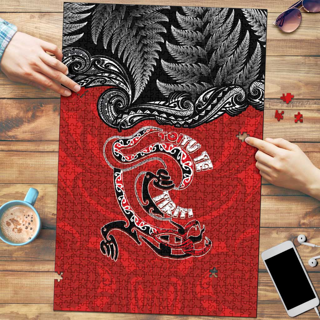Aotearoa Toitu Te Tiriti Puzzle Taniwha Tribal Motifs LT03 Multicolor - Polynesian Pride