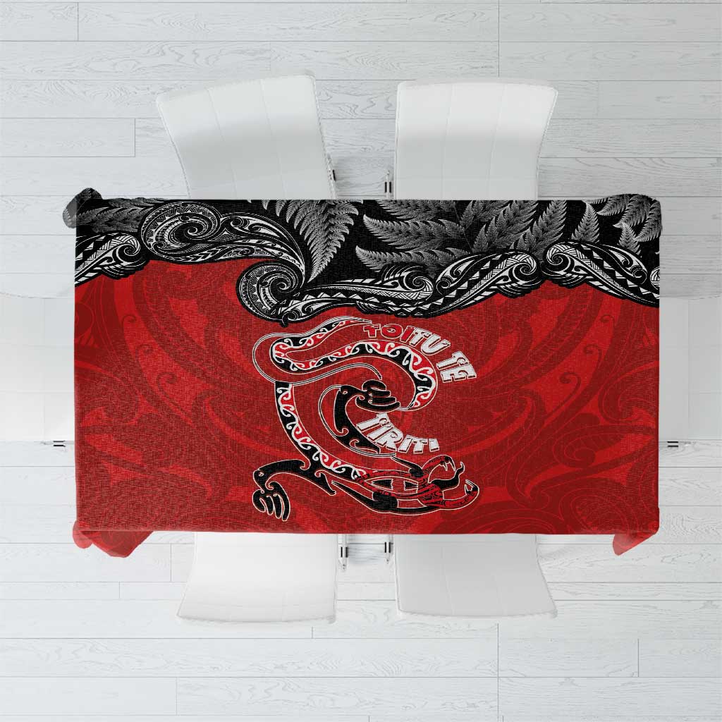 Aotearoa Toitu Te Tiriti Tablecloth Taniwha Tribal Motifs LT03 Multicolor - Polynesian Pride