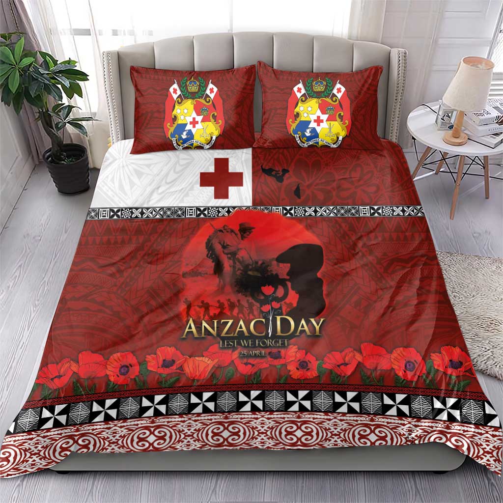Tonga ANZAC Day Bedding Set Gallipoli Lest We Forget Ngatu Art Tribal LT03 - Polynesian Pride