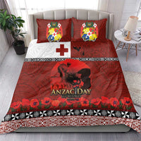 Tonga ANZAC Day Bedding Set Gallipoli Lest We Forget Ngatu Art Tribal LT03 - Polynesian Pride