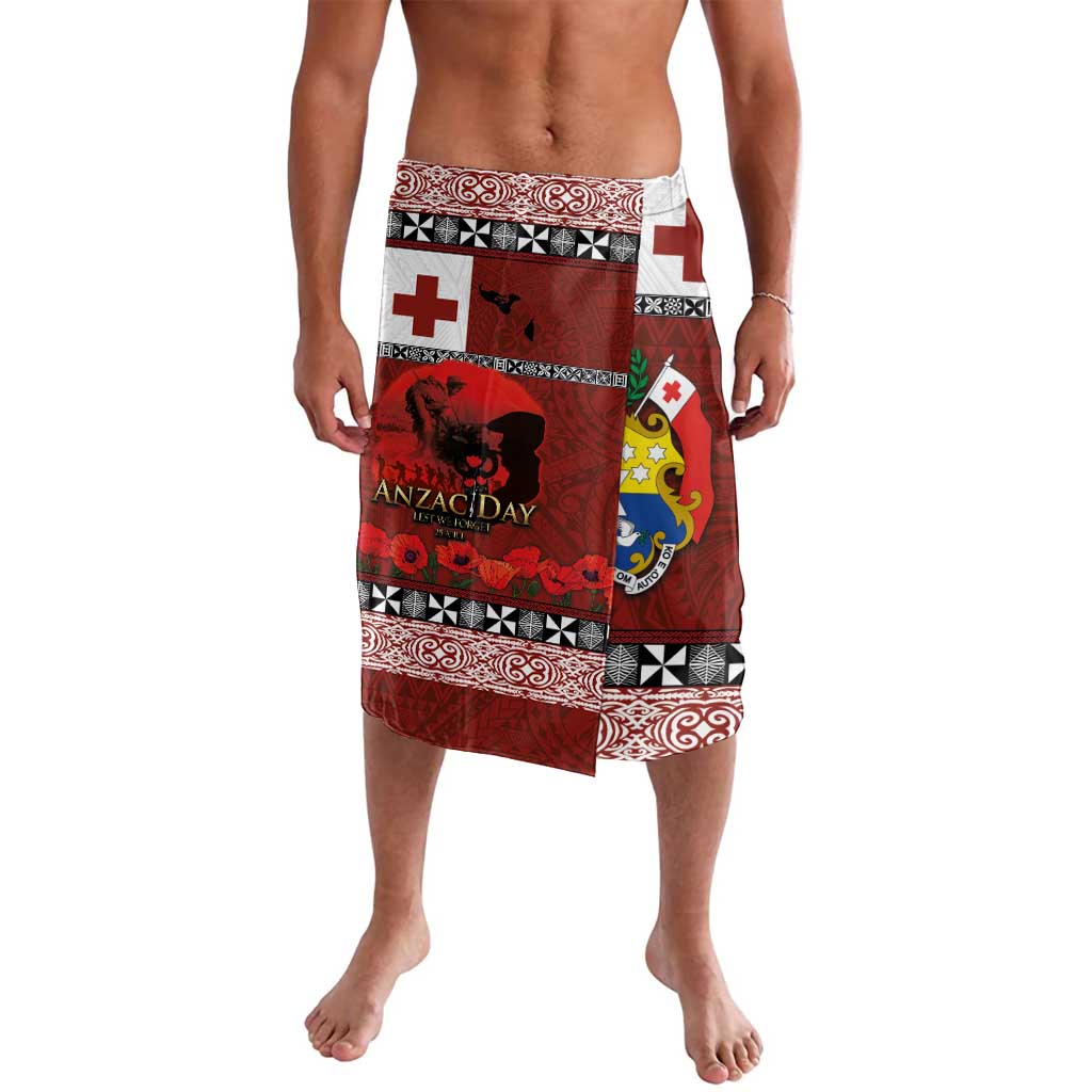 Tonga ANZAC Day Lavalava Gallipoli Lest We Forget Ngatu Art Tribal LT03 Red - Polynesian Pride