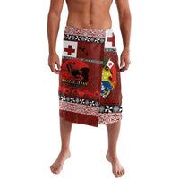 Tonga ANZAC Day Lavalava Gallipoli Lest We Forget Ngatu Art Tribal LT03 Red - Polynesian Pride