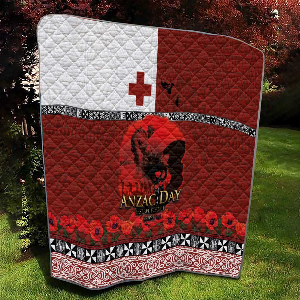 Tonga ANZAC Day Quilt Gallipoli Lest We Forget Ngatu Art Tribal LT03 - Polynesian Pride