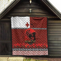 Tonga ANZAC Day Quilt Gallipoli Lest We Forget Ngatu Art Tribal LT03 - Polynesian Pride