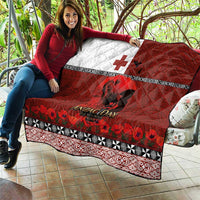 Tonga ANZAC Day Quilt Gallipoli Lest We Forget Ngatu Art Tribal LT03 - Polynesian Pride