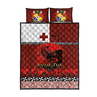 Tonga ANZAC Day Quilt Bed Set Gallipoli Lest We Forget Ngatu Art Tribal LT03 - Polynesian Pride