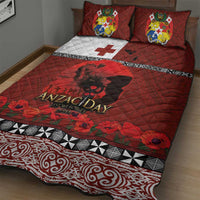 Tonga ANZAC Day Quilt Bed Set Gallipoli Lest We Forget Ngatu Art Tribal LT03 - Polynesian Pride