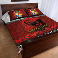Tonga ANZAC Day Quilt Bed Set Gallipoli Lest We Forget Ngatu Art Tribal LT03 - Polynesian Pride