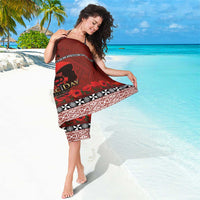Tonga ANZAC Day Sarong Gallipoli Lest We Forget Ngatu Art Tribal LT03 - Polynesian Pride
