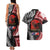 Tonga and New Zealand ANZAC Day Couples Matching Tank Maxi Dress and Hawaiian Shirt Gallipoli Lest We Forget Ngatu Art Tribal and Maori Tattoo with Fern LT03