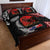 Tonga and New Zealand ANZAC Day Quilt Bed Set Gallipoli Lest We Forget Ngatu Art Tribal and Maori Tattoo with Fern LT03