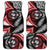 Tonga and New Zealand Together Car Mats Ngatu Art Tribal Maori Tattoo and Silver Fern