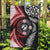 Tonga and New Zealand Together Garden Flag Ngatu Art Tribal Maori Tattoo and Silver Fern