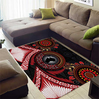 Tonga and Australia Together Area Rug Ngatu Art Tribal Aboriginal Tattoo Pattern LT03 - Polynesian Pride