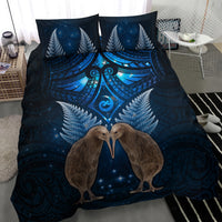 New Zealand Maori Matariki Bedding Set Hongi Kiwi Bird and Silver Fern LT03 - Polynesian Pride