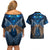 New Zealand Maori Matariki Couples Matching Off Shoulder Short Dress and Hawaiian Shirt Hongi Kiwi Bird and Silver Fern LT03