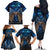 New Zealand Maori Matariki Family Matching Off The Shoulder Long Sleeve Dress and Hawaiian Shirt Hongi Kiwi Bird and Silver Fern LT03