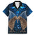 New Zealand Maori Matariki Family Matching Off The Shoulder Long Sleeve Dress and Hawaiian Shirt Hongi Kiwi Bird and Silver Fern LT03