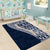 Hawaii Plumeria Tribal Vintage Area Rug Special Blue