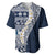 Hawaii Plumeria Tribal Vintage Baseball Jersey Special Blue