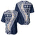 Hawaii Plumeria Tribal Vintage Baseball Jersey Special Blue