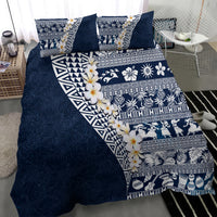 Hawaii Plumeria Tribal Vintage Bedding Set Special Blue LT03 - Polynesian Pride