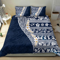 Hawaii Plumeria Tribal Vintage Bedding Set Special Blue LT03 - Polynesian Pride
