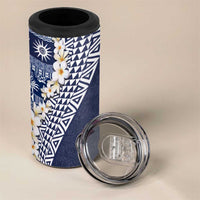 Hawaii Plumeria Tribal Vintage 4 in 1 Can Cooler Tumbler Special Blue LT03 - Polynesian Pride
