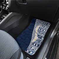 Hawaii Plumeria Tribal Vintage Car Mats Special Blue LT03 - Polynesian Pride