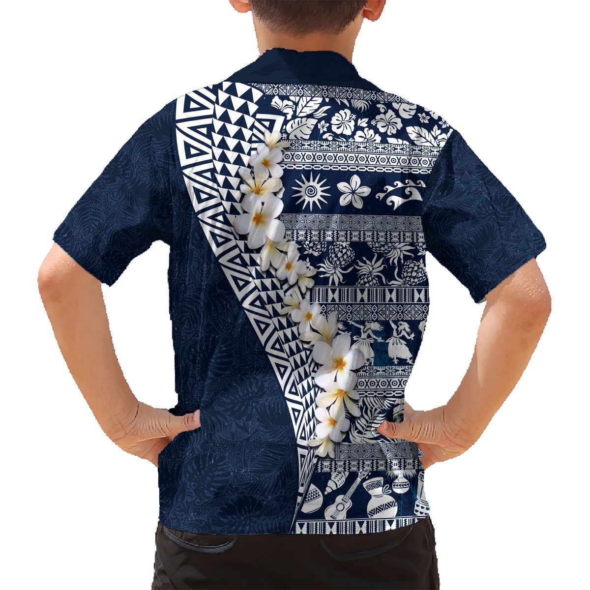 Hawaii Plumeria Tribal Vintage Hawaiian Shirt Special Blue LT03 - Polynesian Pride