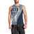 Hawaii Plumeria Tribal Vintage Men Tank Top Special Blue