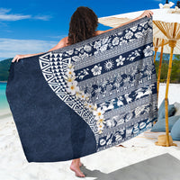 Hawaii Plumeria Tribal Vintage Sarong Special Blue LT03 One Size 44 x 66 inches Blue - Polynesian Pride