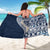 Hawaii Plumeria Tribal Vintage Sarong Special Blue