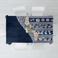 Hawaii Plumeria Tribal Vintage Tablecloth Special Blue LT03 Blue - Polynesian Pride