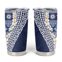 Hawaii Plumeria Tribal Vintage Tumbler Cup Special Blue LT03 Blue - Polynesian Pride