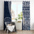 Hawaii Plumeria Tribal Vintage Window Curtain Special Blue